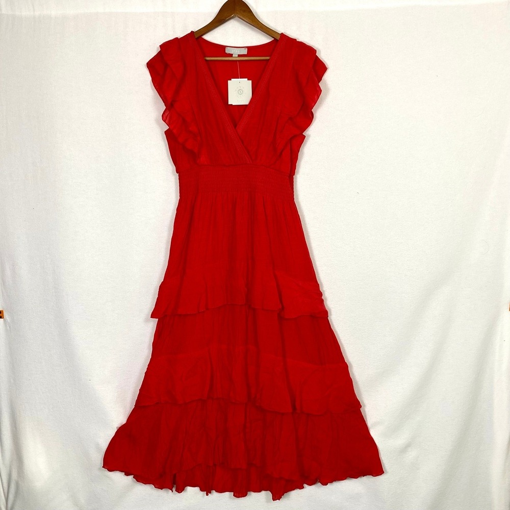 Anthropologie J Gee Sz Medium Maxi Dress Cottagecore Romantic Coquette Feminine - Picture 2 of 7